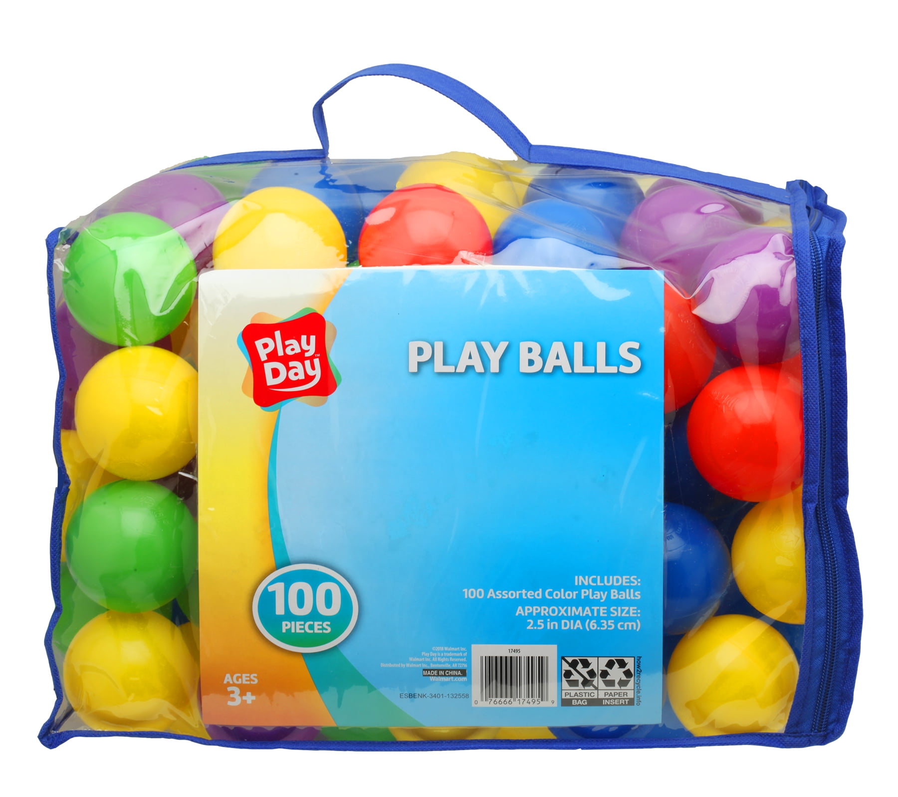 4 Bright Colors for Baby/ Toddler/ Kids Birthday Party Decoration &Ball Pit/Ball Pool 100 Ball Pit Balls Plastic Balls 2.17 inches 