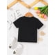 thumbnail image 3 of Camiseta estampada "I'M JUST HERE for THE SNACKS" para niña, de construcción duradera, cómoda mezcla de algodón, cuello redondo, manga corta, informal, para verano., 3 of 6