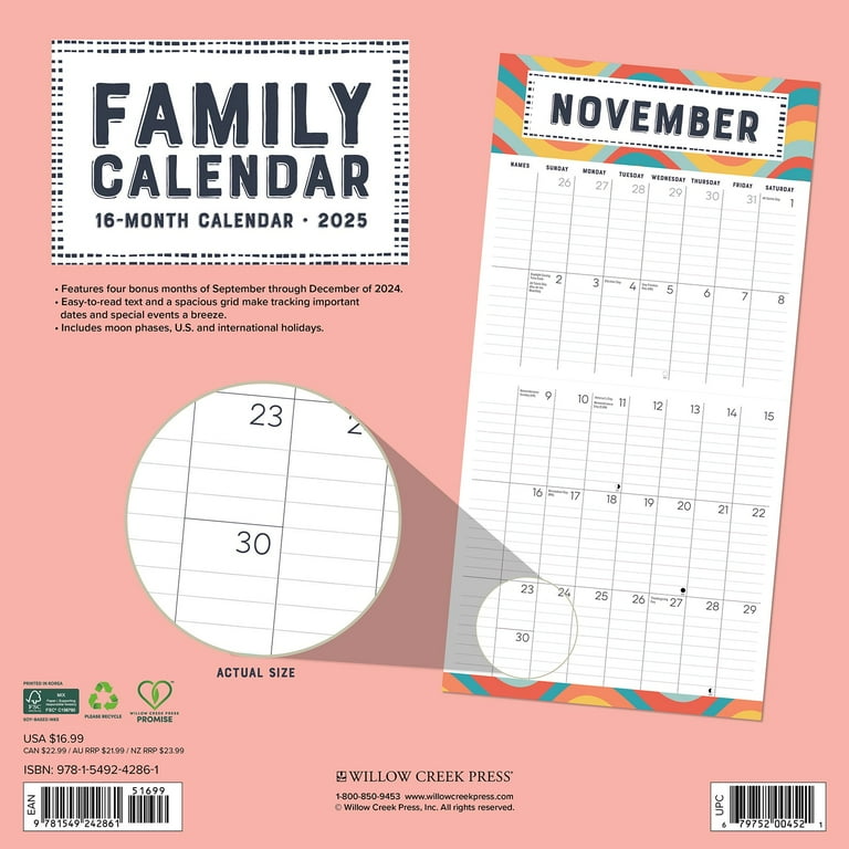 Family Planner Calendar 2025 Wall Calendar - Walmart.com family-planner-calendar-2025-wall-calendar-walmart-com