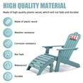 thumbnail image 4 of Adirondack Chair Ottoman Set,Plastic Wood Adirondack Chairs with Cup Holder for Garden Outdoor Lawn Deck Garden Porch, 4 of 5