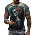 thumbnail image 3 of Camiseta con gráfico del Día de los muertos de calavera mexicana para hombres y mujeres, ropa de Graffiti, camisetas góticas de terror, ropa de calle de moda, camisetas, 3 of 5