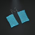 thumbnail image 5 of Xmarks Women Earrings Metal Mesh Grid Sequins Tassel Long Drop Dangle Earrings, 5 of 11