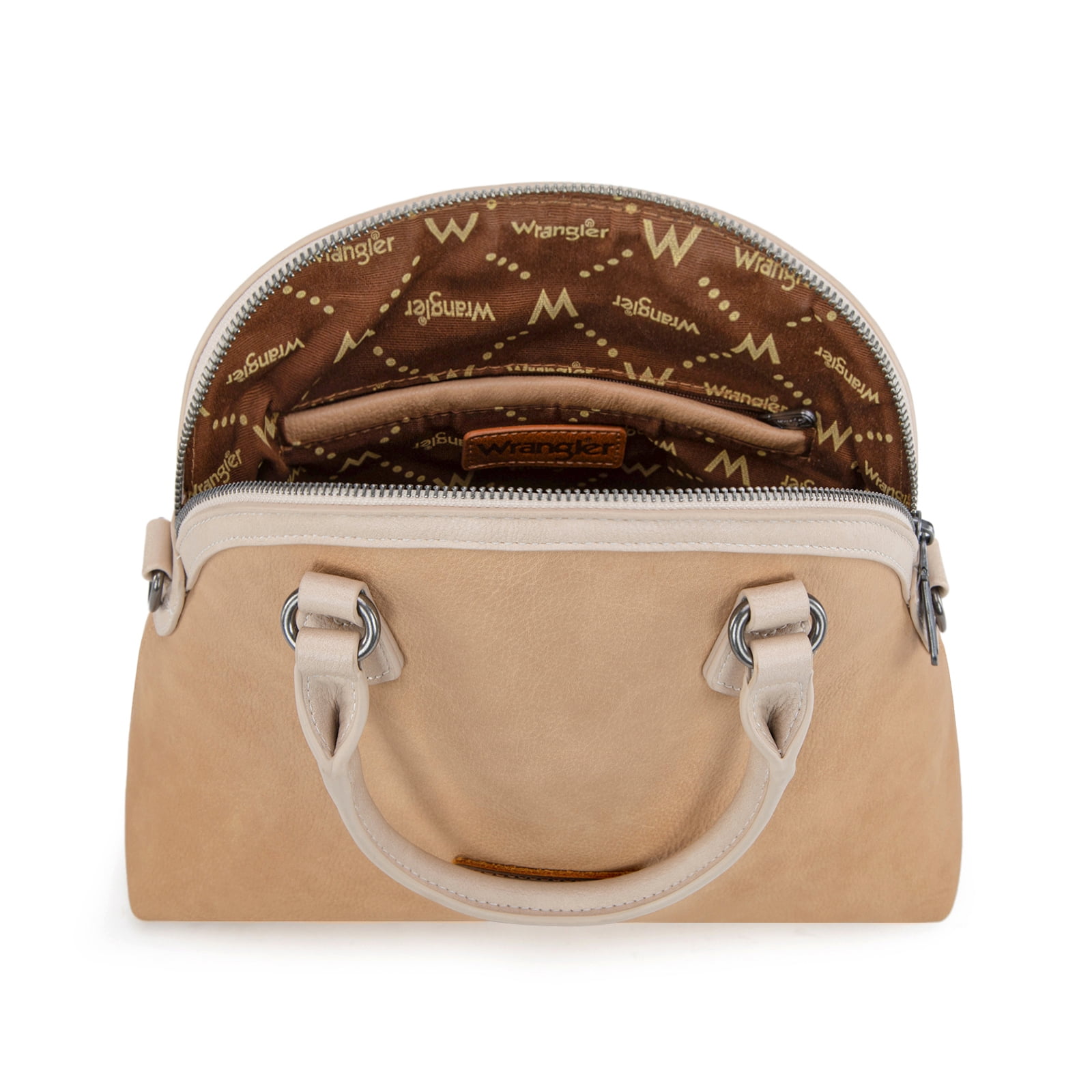 Wrangler Satchel Bags for Women Top-handle Handbags and Purses with Crossbody Strap, Tan