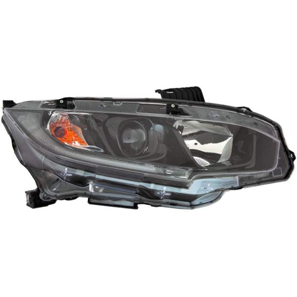 HEAD LAMP RH HALOGEN W/BLACK BEZEL REPLACEMENT FOR HONDA CIVIC COUPE 2020 PARTSLINK NUMBER HO2503192U