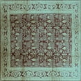 thumbnail image 1 of Ahgly Company Indoor Square Oriental Light Blue Traditional Area Rugs, 7' Square, 1 of 4