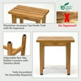 thumbnail image 2 of Asta Zaka Solid Teak Fully Assembled Shower/Bath/Spa Foot Stool, Side Table, SPATEAK Collection, TB-013, 2 of 7