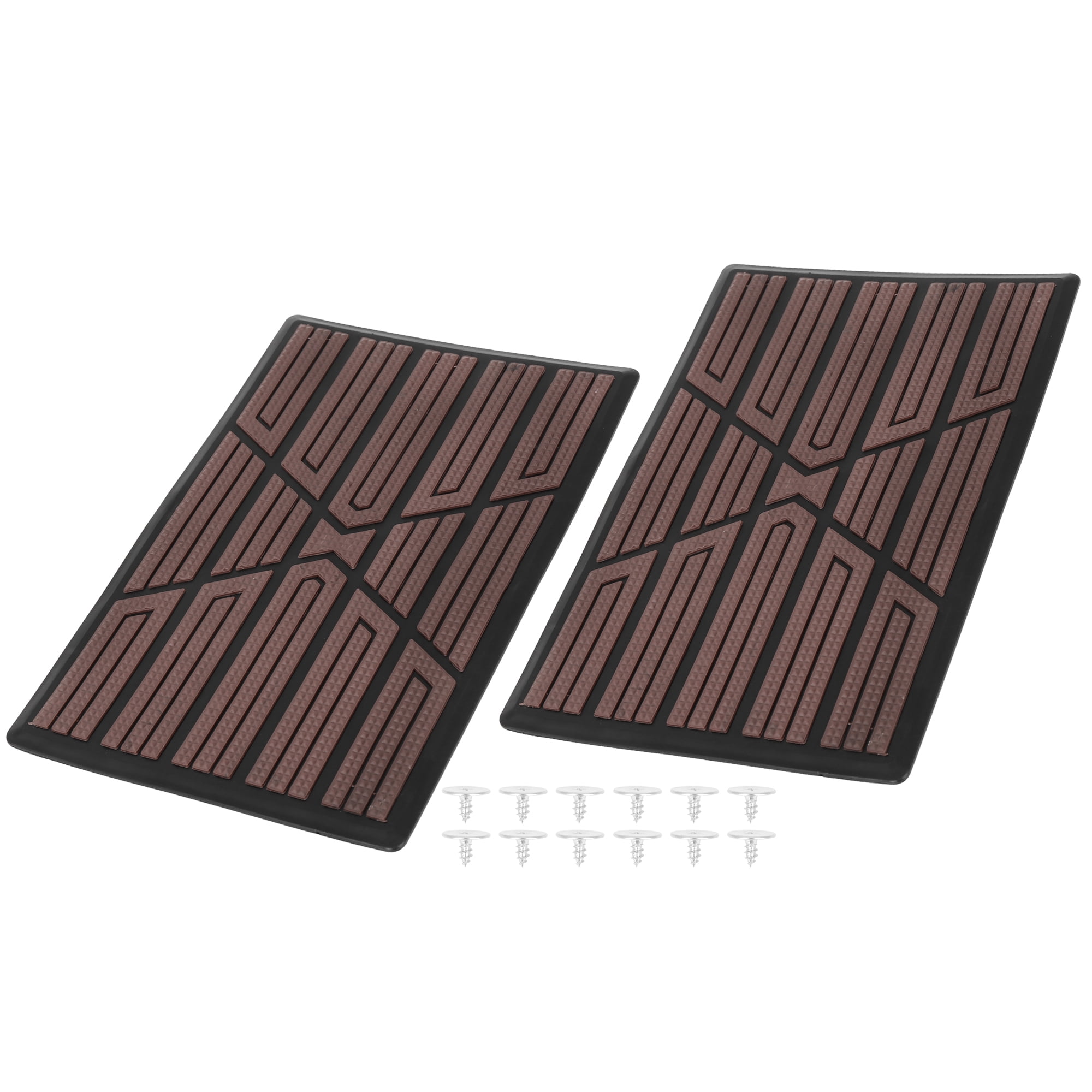 2pcs Universal Car Floor Carpet Mat Patch Heel Scuff Plate Foot Rest