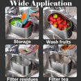 thumbnail image 2 of Stainless Steel Sink Drain Strainer Basket, Multifunctional Hanging Sink Strainer Drain Basket, Kitchen Sink Food Waste Strainer and Vegetable Cleaner, 2 of 4