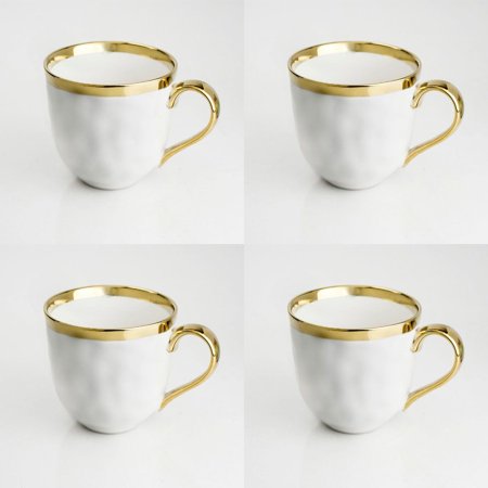 - Yedi Houseware White Coffee Mugs, 15 ounces, Set of 4 / Coffeeware Morning Tea