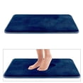 thumbnail image 3 of GROWTH TANK Soft Memory Foam Bath Mat, Non- Absorbent Velvet Bath Rug, Rug, Blue 40x60cm, 3 of 9