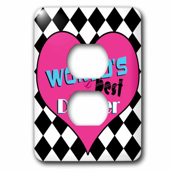 3dRose Worlds Best Daughter - 2 Plug Outlet Cover (lsp_10848_6)