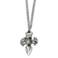 thumbnail image 1 of Collier Croix avec Crâne en Acier Inoxydable 24 Po, 1 of 3