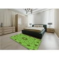 thumbnail image 5 of Ahgly Company Machine Washable Indoor Round Transitional Bright Green Area Rugs, 8' Round, 5 of 7