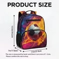 thumbnail image 7 of KUIFORTI Fire Football Boys Backpack Kids School Bag Durable Polyester Adjustable Straps Multiple Storage Pockets for Preschool Kindergarten Back to School Supplies, 7 of 7
