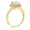 thumbnail image 3 of 3 Ct Princess Cut Real 14K Yellow Gold Engagement Wedding Ring Set Matching Band, 3 of 7
