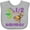 AC-Heather Grey, variant on Inktastic Half Birthday 6 Months Baby Monkey Boys or Girls Baby Bib