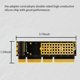 thumbnail image 5 of Injueey Adaptador profesional SSD a PCI-e 4,0 Gen4, convertidor de tarjeta PCIE X16 ligero, tarjetas de extensión de 64Gbps, disipación de Cables de computadora Rojo, 5 of 6