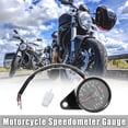 thumbnail image 2 of Unique Bargains Universal DC 12V Black Housing Motorcycle Speedometer Odometer Gauge 0-160Km/h 1 Set, 2 of 6