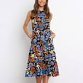 thumbnail image 2 of Vestido bohemio de verano estampado sin mangas para mujer Pompotops  ghjkhdj2310, 2 of 6