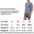 thumbnail image 5 of NKZNKZ Men's Pajama Set Lightweight Sleepwear Sets Crew Neck Short Sleeve and Shorts gray SIZE S, 5 of 8