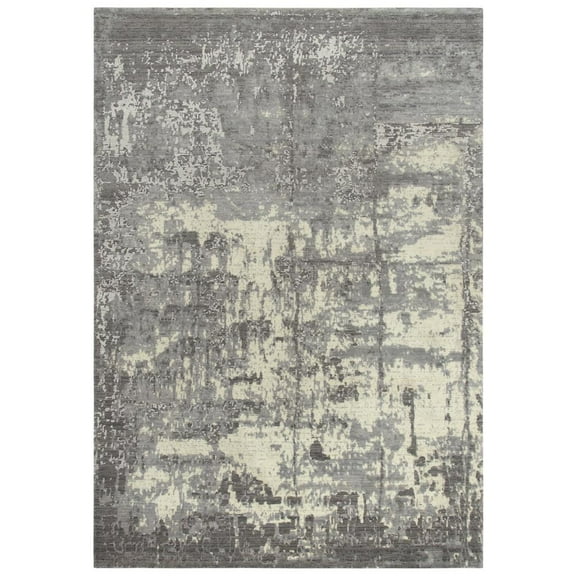 Alora Decor Radiant 10' x 13' Abstract Gray/Ivory/Gray Hybrid Area Rug
