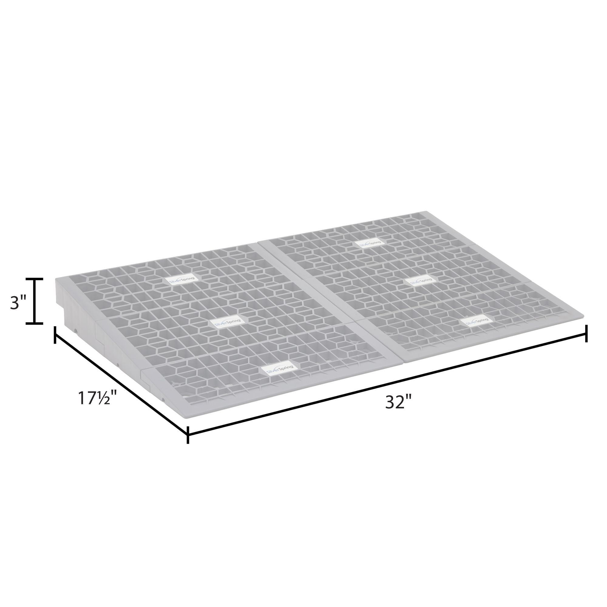32in W Silver Spring Plastic Multi-Height Threshold Ramp