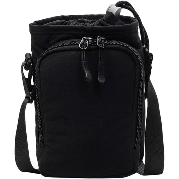 Hsqqdc Waterproof Nylon Phone Crossbody Bag, 2-in-1 Pouch with Bottle Holder