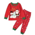 thumbnail image 2 of Conjunto de pijamas de Navidad para niños y niñas, ropa de dormir con dibujos animados, Tops y pantalones de algodón, 2 piezas, invierno, 2023, 2 of 4