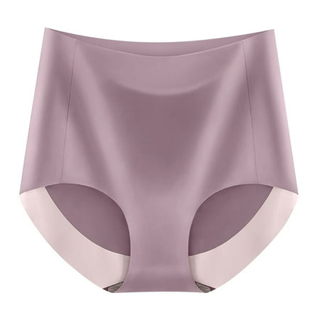 Yuhangmm Women s Panties Breathable Wicking Microfiber Briefs High Waist Ice Silk Seamless Panties For Women Woman Panties