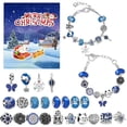 thumbnail image 2 of Calendario de Adviento de Navidad para niñas, Kit de pulsera azul con temática navideña, cuenta regresiva de 24 días, con 2 piezas, DIY, 2024, 2 of 4