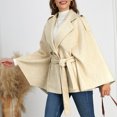 thumbnail image 4 of WRKEKC Manteau d'Hiver Uni pour Femmes, Manches Longues, Col Boutonné, Veste Décontractée, 4 of 7