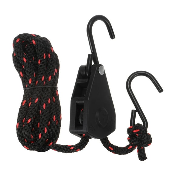 Unique Bargains 3/8' (10mm) Adjustable Ratchet Rope Hanger 9.8ft (3meter) Tie Down Strap