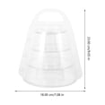thumbnail image 2 of SHINYPASING 1 Set Macaron Display Stand with Lid Transparent PET Storage Multi-tier Structure for Desserts and Cookies, 2 of 8