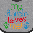 thumbnail image 4 of Inktastic My Abuelo Loves Me Boys or Girls Baby Bib, 4 of 4