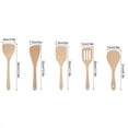 thumbnail image 2 of Kitchen Turner Kit, 5Pcs Set Wood Spatula Spoon Cooking Tool Home Kitchen Utensils Kit for Non-Stick Pan, 2 of 8