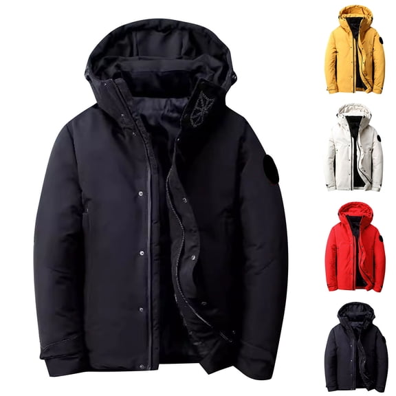 Hinvhai Men's Mountain Winter Coat Warm Fleece Ski Snow Jacket Waterproof Raincoat with Hood Yellow 8(XL)