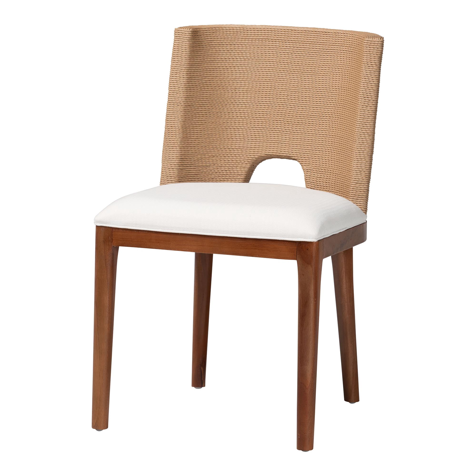 bali & pari Norely Boho Dining Chair, Dining Height 17.7", Light Brown