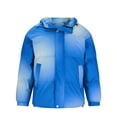 thumbnail image 1 of LOVZFMLL Vestes pour Hommes Mode Dégradé Poche Zippée Cordon de Serrage Manches Longues à Capuche Veste Décontractée, 1 of 5