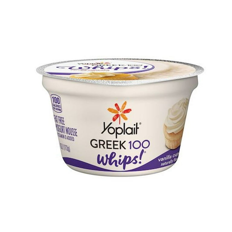 Yoplait Whips Greek 100 Vanilla Cupcake Yogurt, Ounce 12, 54 OFF