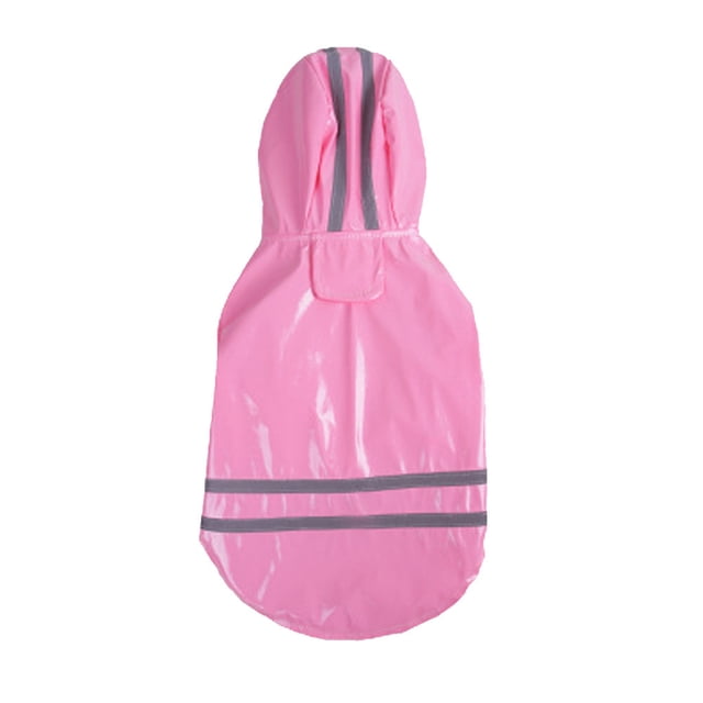 Fiudx Impermeable con Capucha para Perro, Material de Pu Impermeable, Cómodo Abrigo para Exteriores, Suave y Duradero, Protege de La Lluvia, Fácil de Usar, Colores Azul y Amarillo, Tallas S-Xl
