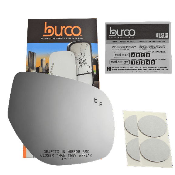 Compatible with 17-19 Outlander Right Pass Mirror Glass Lens w/Blind Spot Icon