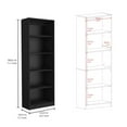 thumbnail image 3 of Plethoria Home Black 3 Piece Living Room Set with 3 Bookcases, 3 of 7