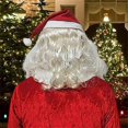 thumbnail image 4 of 2024 Christmas Full Beard Wrinkled Santa Claus Mask with Hat Xmas Party Cosplay Costume Halloween Fancy Dress Props, 4 of 5
