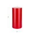 thumbnail image 2 of Mega Candles 1 pc Unscented Red Round Pillar Candle, Hand Poured Premium Wax Candles 3 Inch x 6 Inch, Home Décor, Wedding Receptions, Baby Showers, Birthdays, Celebrations, Party Favors & More, 2 of 2