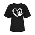 thumbnail image 2 of Pisexur Hauts pour Femmes T-Shirt Graphique de la Saint-Valentin - Col Rond Manches Courtes Imprimé Noir,G, 2 of 5