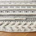 thumbnail image 3 of SAFAVIEH Urban Griselda High Low Striped with Fringe Area Rug, Grey/Ivory, 6'7" x 6'7" Round, 3 of 8