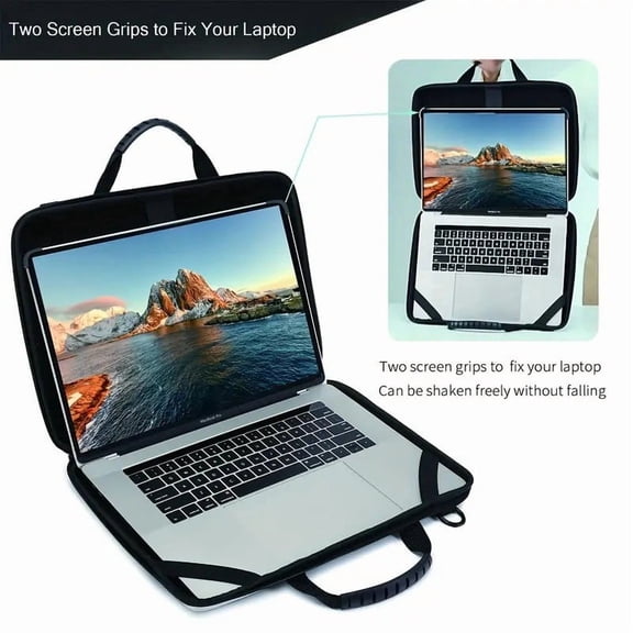 Laptop Sleeve Shoulder Bag Shockproof Computer Bag Waterproof EVA Protective Carrying Case