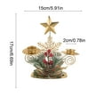 thumbnail image 3 of YgkuHd Christmas Golden Iron Double Candlestick Window Desktop Decoration Christmas Holiday Decoration, 3 of 6