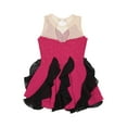 thumbnail image 4 of iEFiEL Girls Sleeveless Figure Skating Dress Shiny Rhinestone Rhythmic Gymnastics Ballet Leotard Dancewear Hot Pink 8, 4 of 5