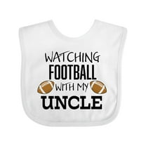 Inktastic Watching Football with My Uncle Boys or Girls Baby Bib